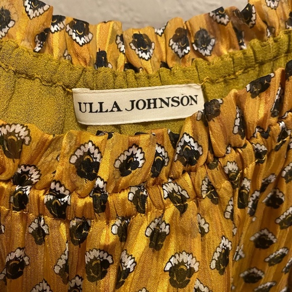 Ulla Johnson Gold Clement Silk Blouse Size 4 - Picture 7 of 12